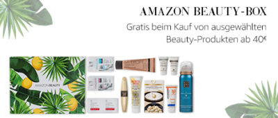 Gratis AMAZON BEAUTY-BOX beim Kauf von auserwählten Produkten ab 40 €