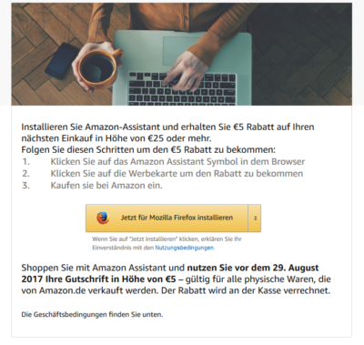 AMAZON €5 Rabatt auf Ihren nächsten Einkauf in Höhe von €25 oder mehr