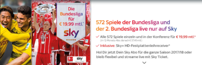 Sky Bundesliga für 19,99