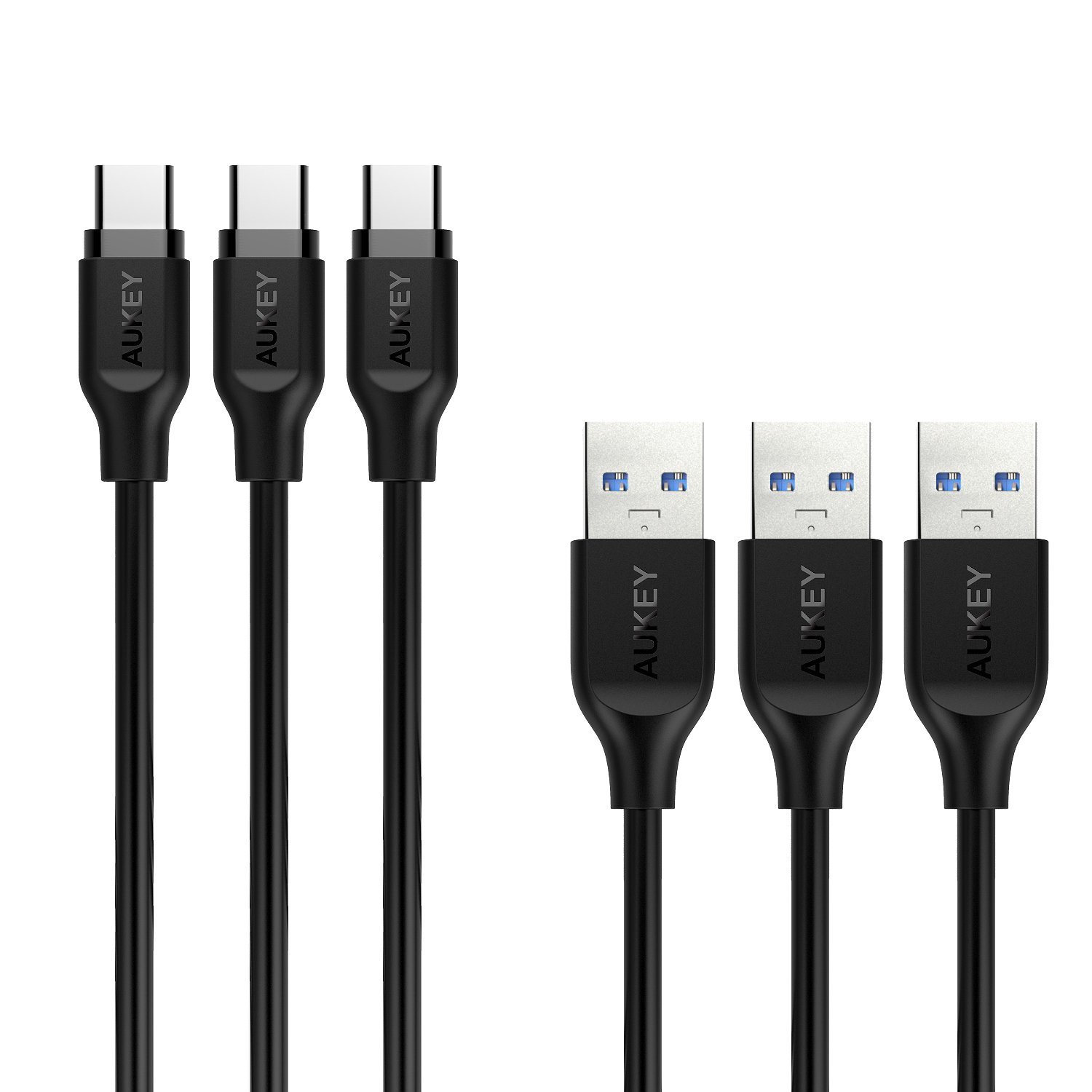 3 Stück: 3 x 1m, AUKEY USB C Kabel auf USB 3.0 A [Amazon Prime]